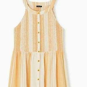 NWT Torrid Yellow Smocked Gauze Tank Top